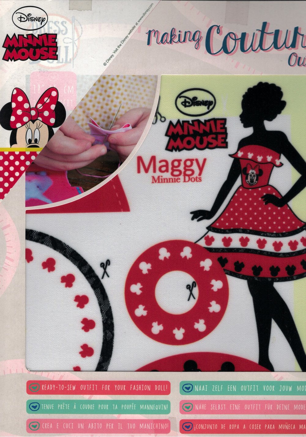 Dress your Doll  Nähe selbst ein Outfit für Deine Mode Puppe!  29cm  Disney Minnie Mouse  Maggy  Minnie Dots