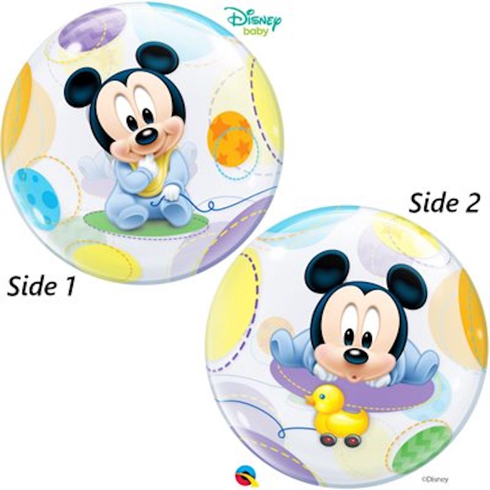 Folienballon Bubble - Baby Boy Mickey - 56cm
