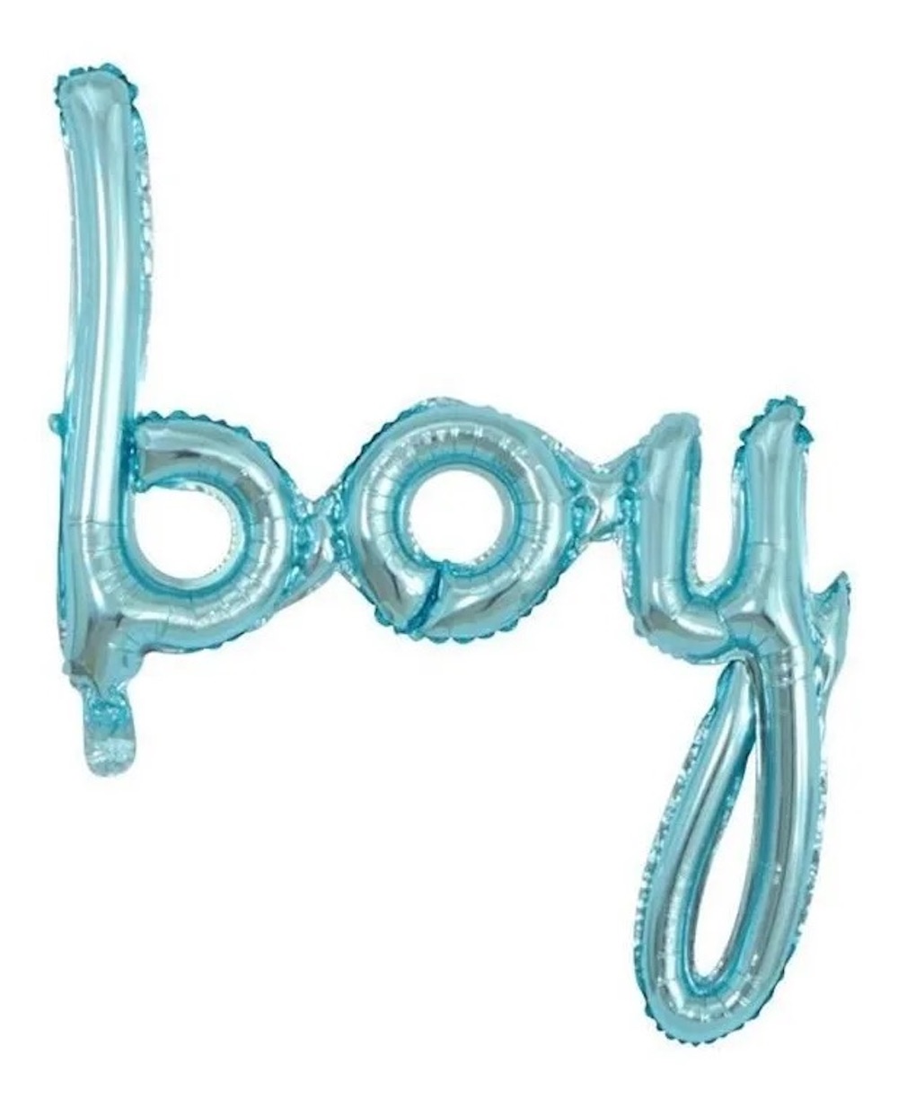 Folienballon - Schriftzug -  boy hellblau - 69cm