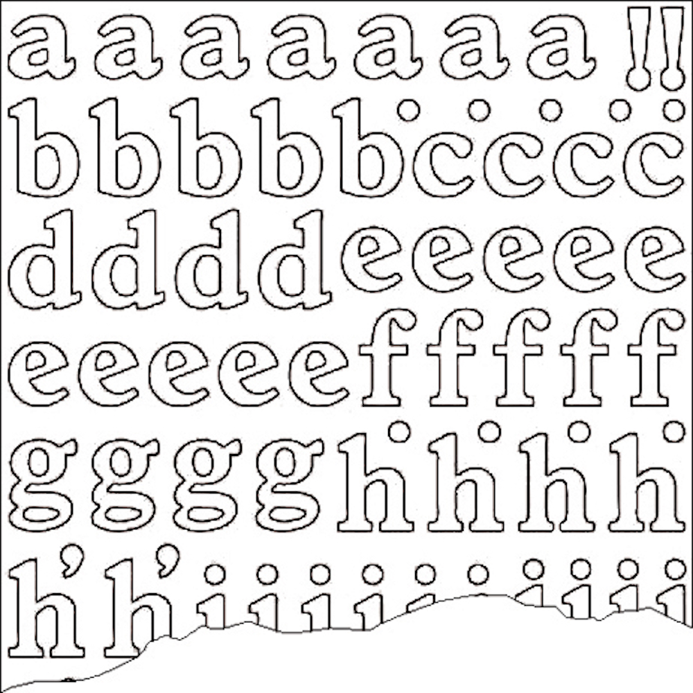 Konturensticker Sticker - Alphabet Kleinbuchstaben
