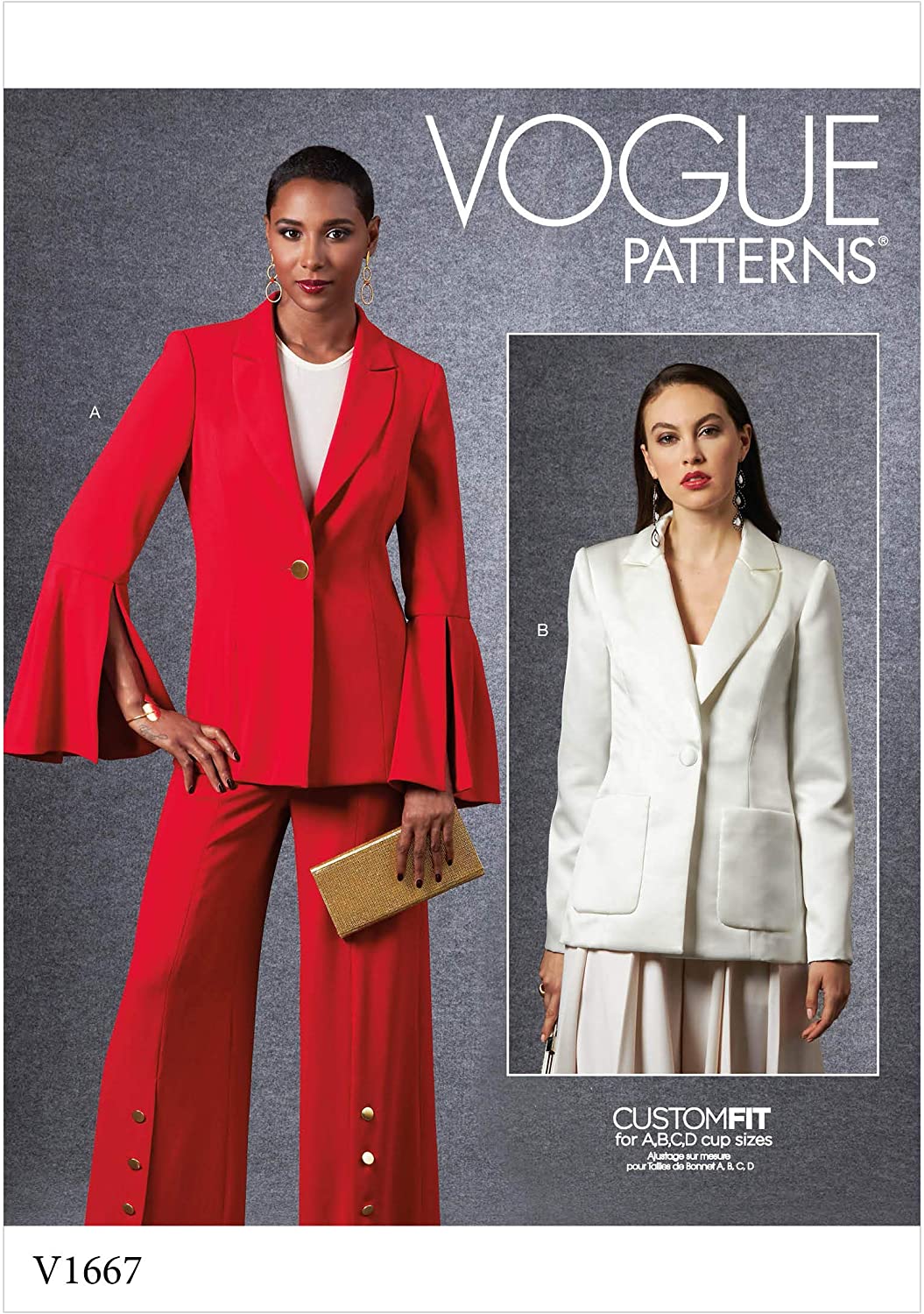 Vogue® Patterns Papierschnittmuster Blazer V1667, Größe E5