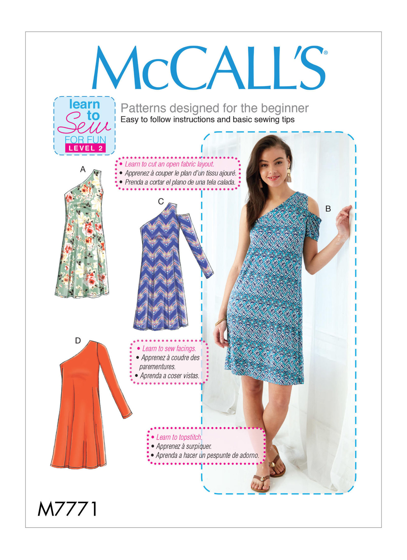 McCall's® Papierschnittmuster Kleid Damen M7771, Onesize