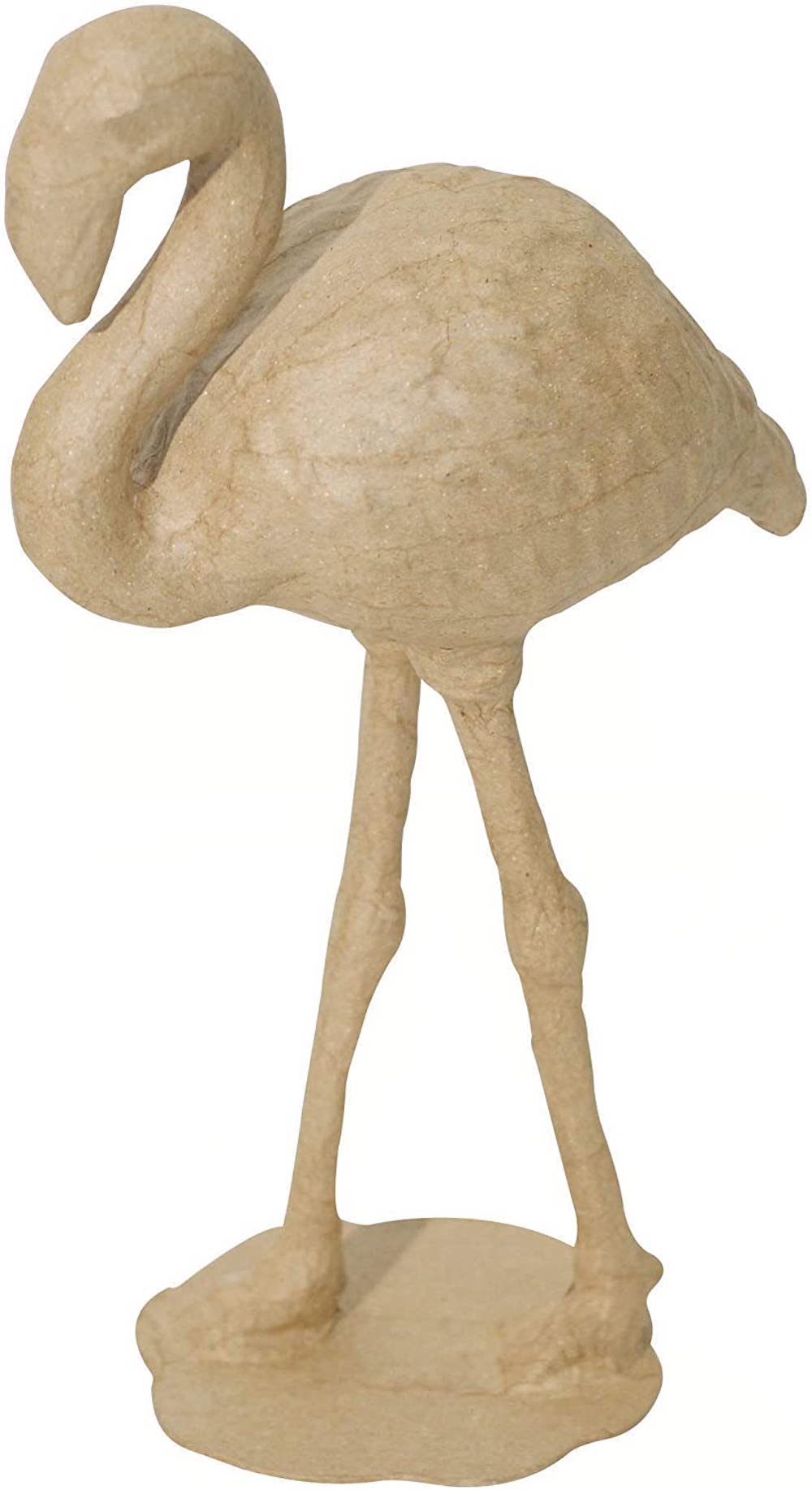Décopatch Figur - Pappmaché Flamingo S 27cm - Kartonbraun