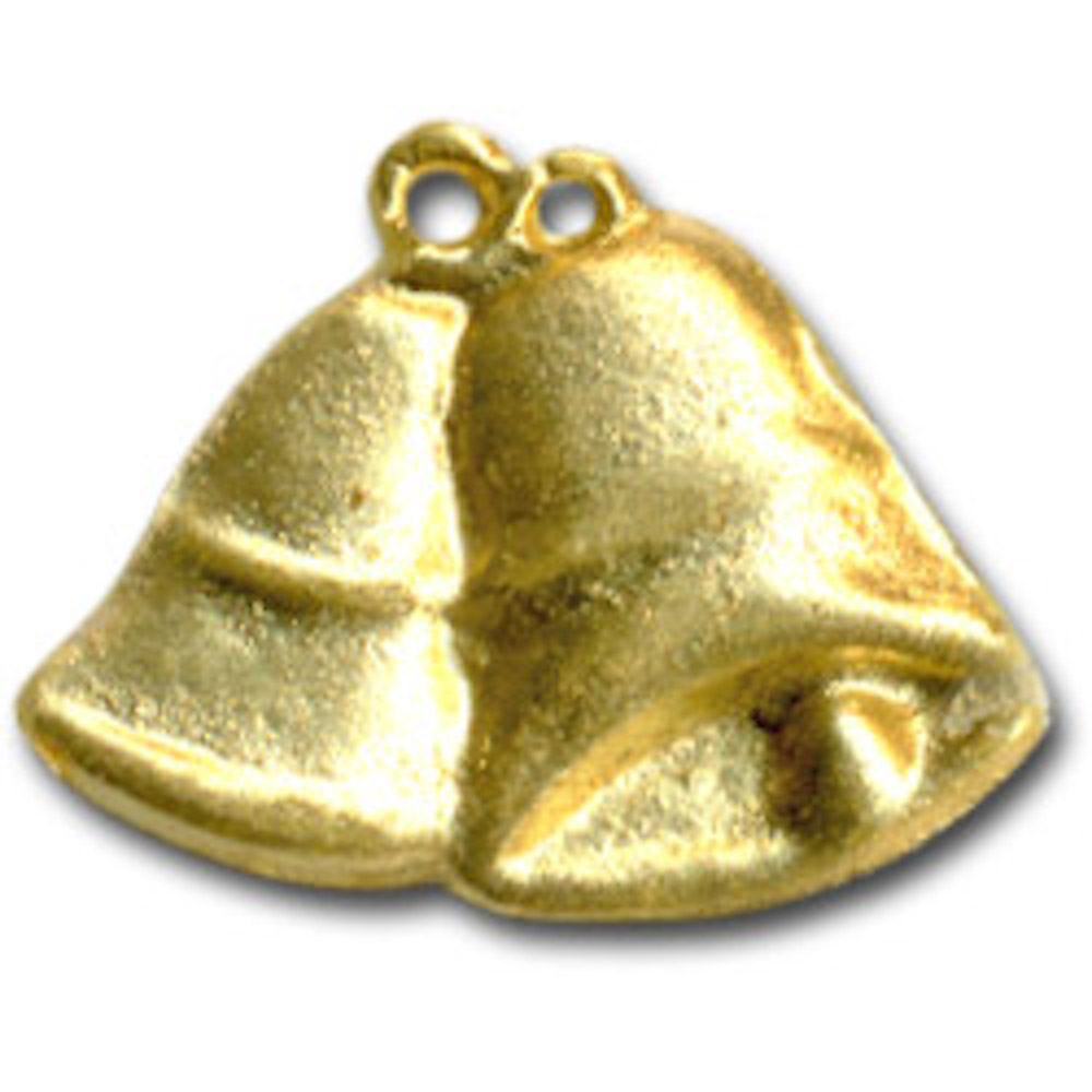 Wachs-Glocken, klein/gold, 20x17mm, 2 Stück