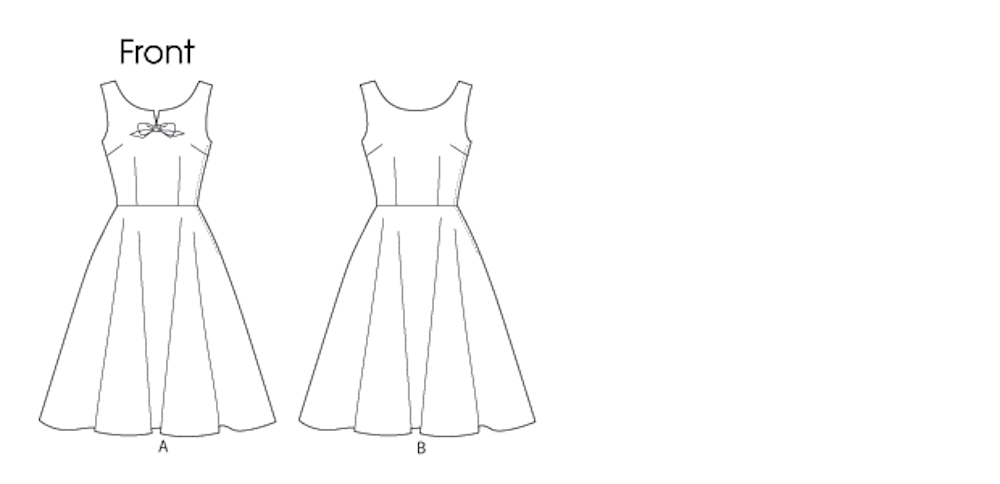 Butterick® Papierschnittmuster Retro '60 Kleid Damen B5748