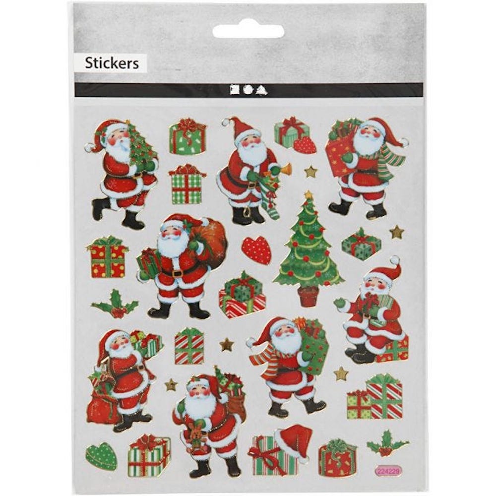 Sticker, Klassische Weihnachtsfiguren, 15x16,5 cm, 1 Bl.