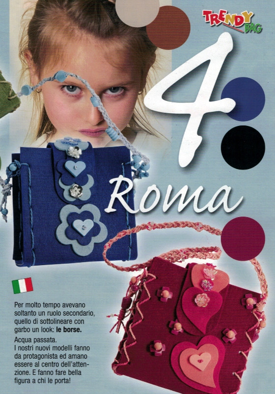 Taschenrohling Trendybag  Roma rosa  ca.16,5x18x11cm  1 Stck.  