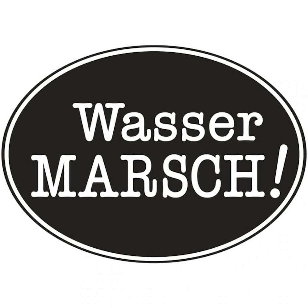 Label Wasser Marsch! 55x40mm, oval, SB-Btl 1Stück