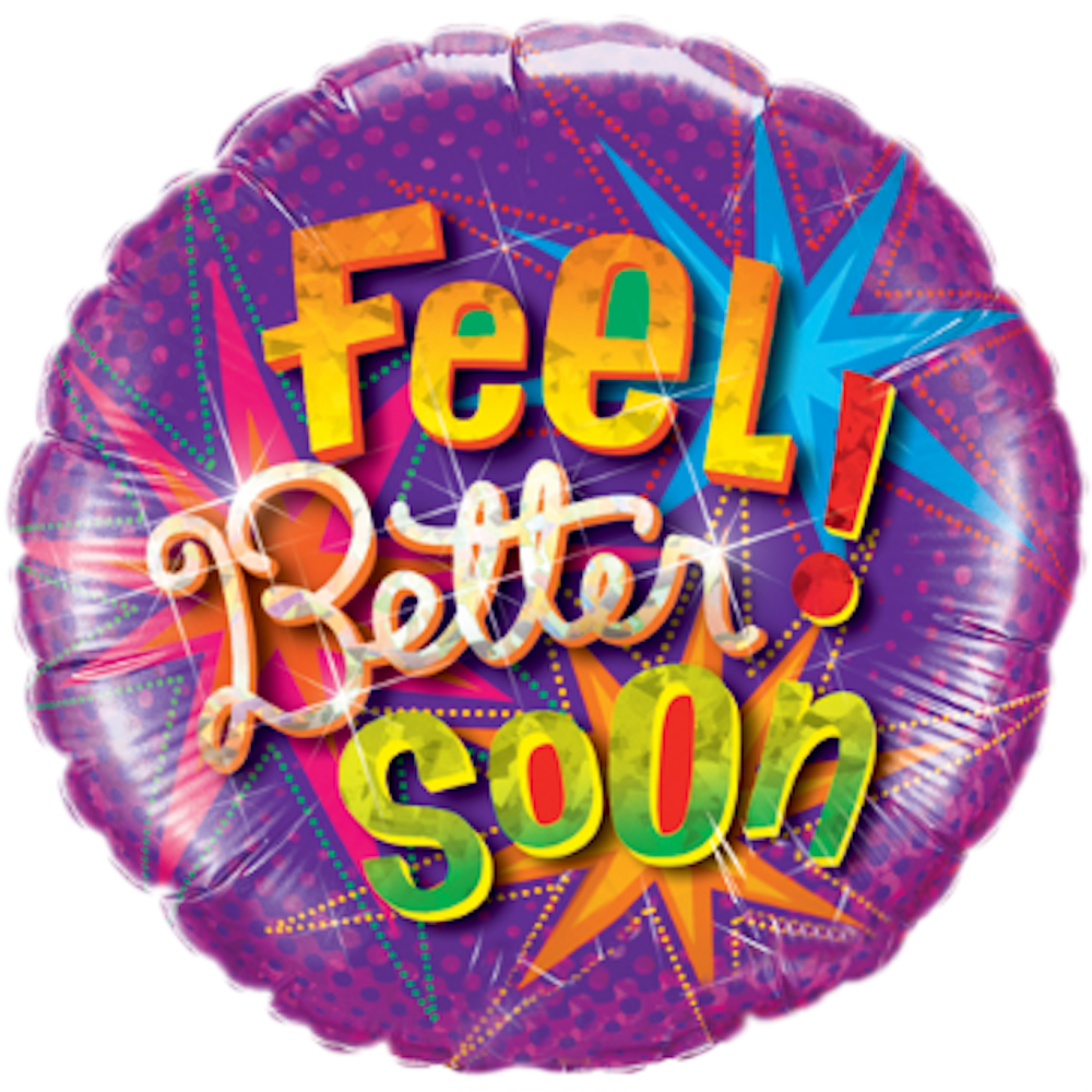 Folienballon rund - Feel better soon - 46cm