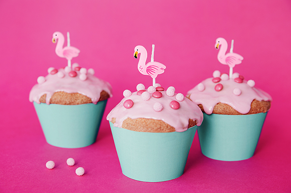 Geburtstagskerzen Flamingos, 3cm