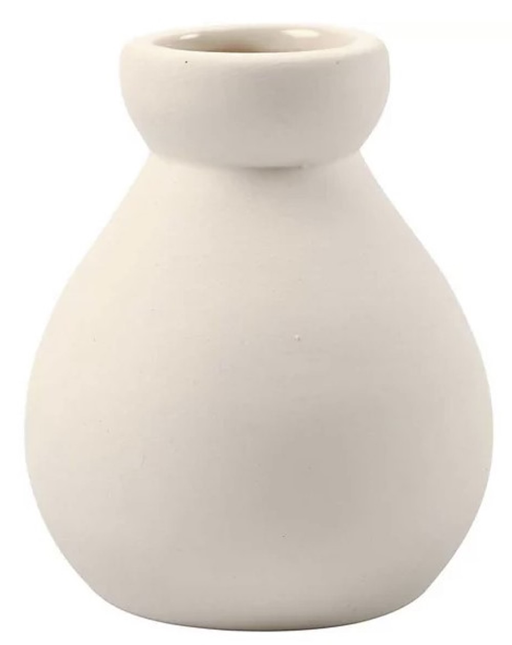Vase, H 7,5 cm, Weiß