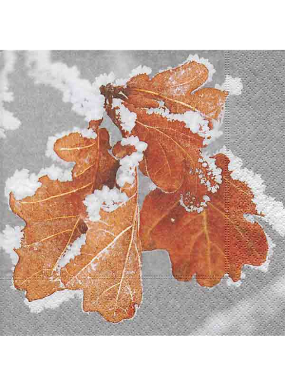 20 Servietten - Frozen leaves- 33x33cm - 3-lagig