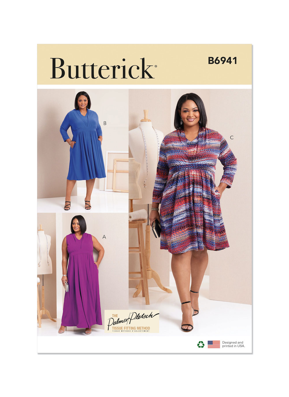 Butterick® Papierschnittmuster Kleider Damen B6941