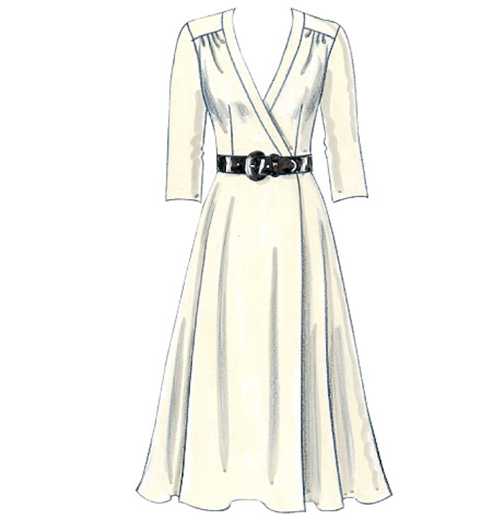 Butterick® Papierschnittmuster Easy Kleid Wickeloptik Damen B5030