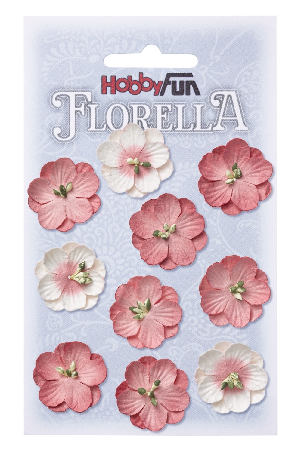 FLORELLA-Blüten aus Maulbeer-Papier 2,5 cm, hortensie, Btl. à 10 St.