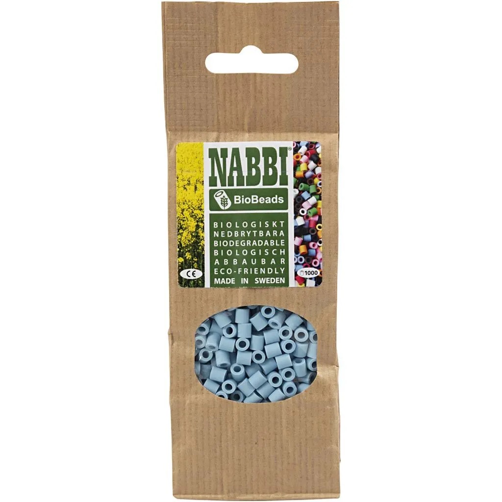 Nabbi® Bio Bügelperlen, 100% kompostierbar, Größe 5x5 mm, Lochgröße 2,5 mm, medium, 1000 Stk