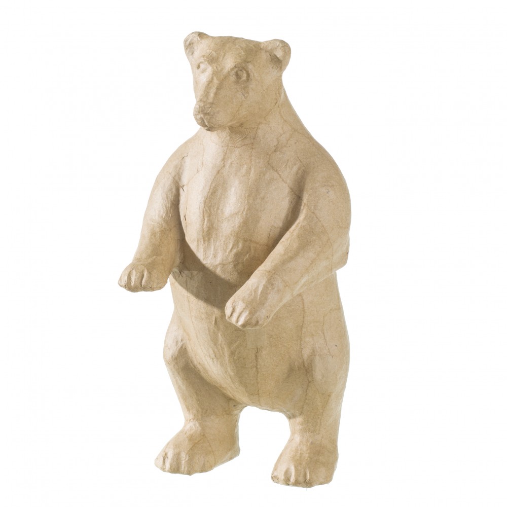 PappArt Figur Eisbär stehend 12 x 14 x 27 cm