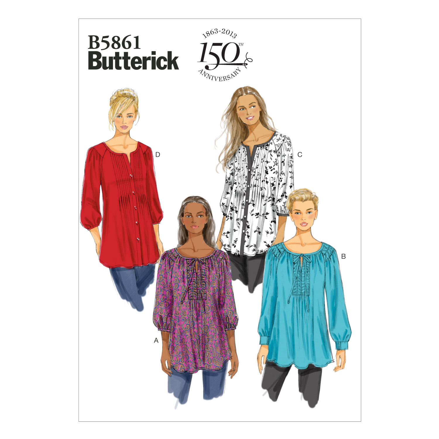 Butterick® Papierschnittmuster Blusen Damen B5861
