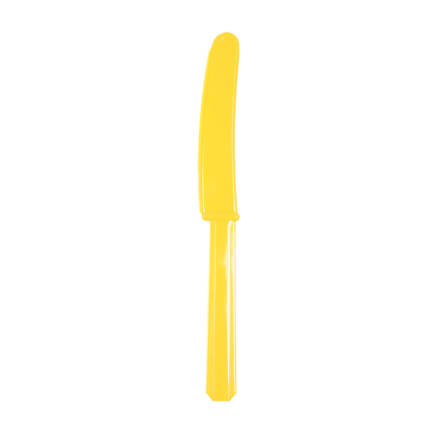 10 Messer gelb Plastik 17,1 cm 