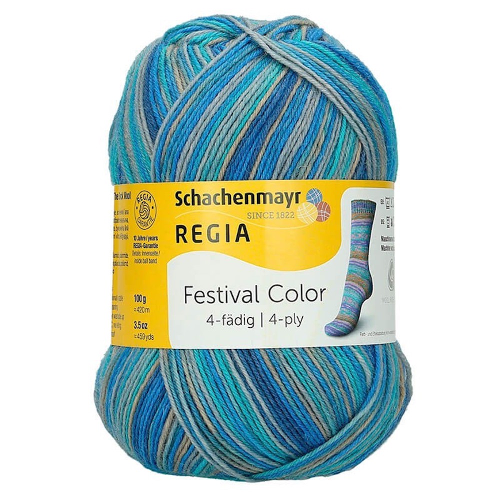 Sockenwolle Regia Festival Color - 4-fädig, 420m/100g, Col.02887