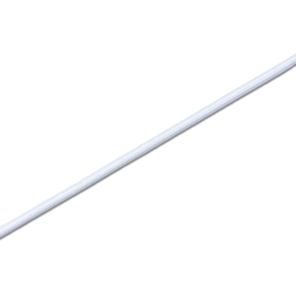 Elastic-Kordel, 2,5mm, weiß, 3m