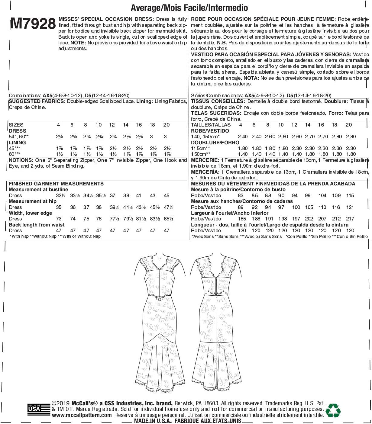 McCall's® Papierschnittmuster Kleid Damen M7928
