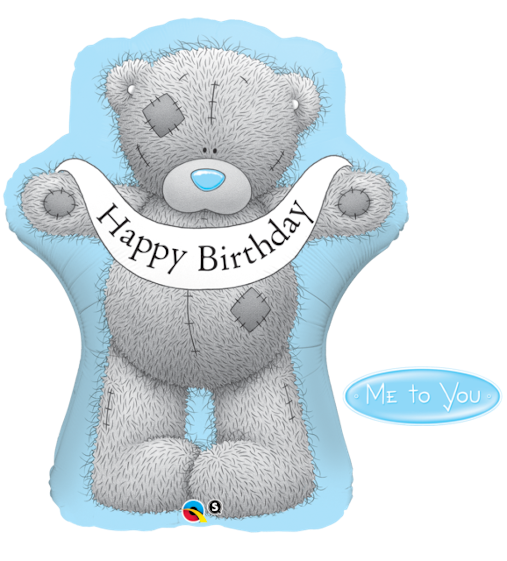Folienballon - Happy Birthday Teddy - 91cm