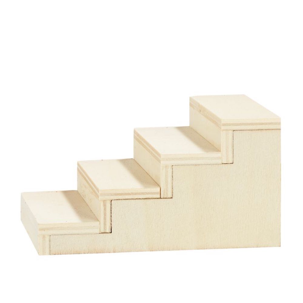 Miniatur Treppe, 10,3x7x5,5cm, Holz natur