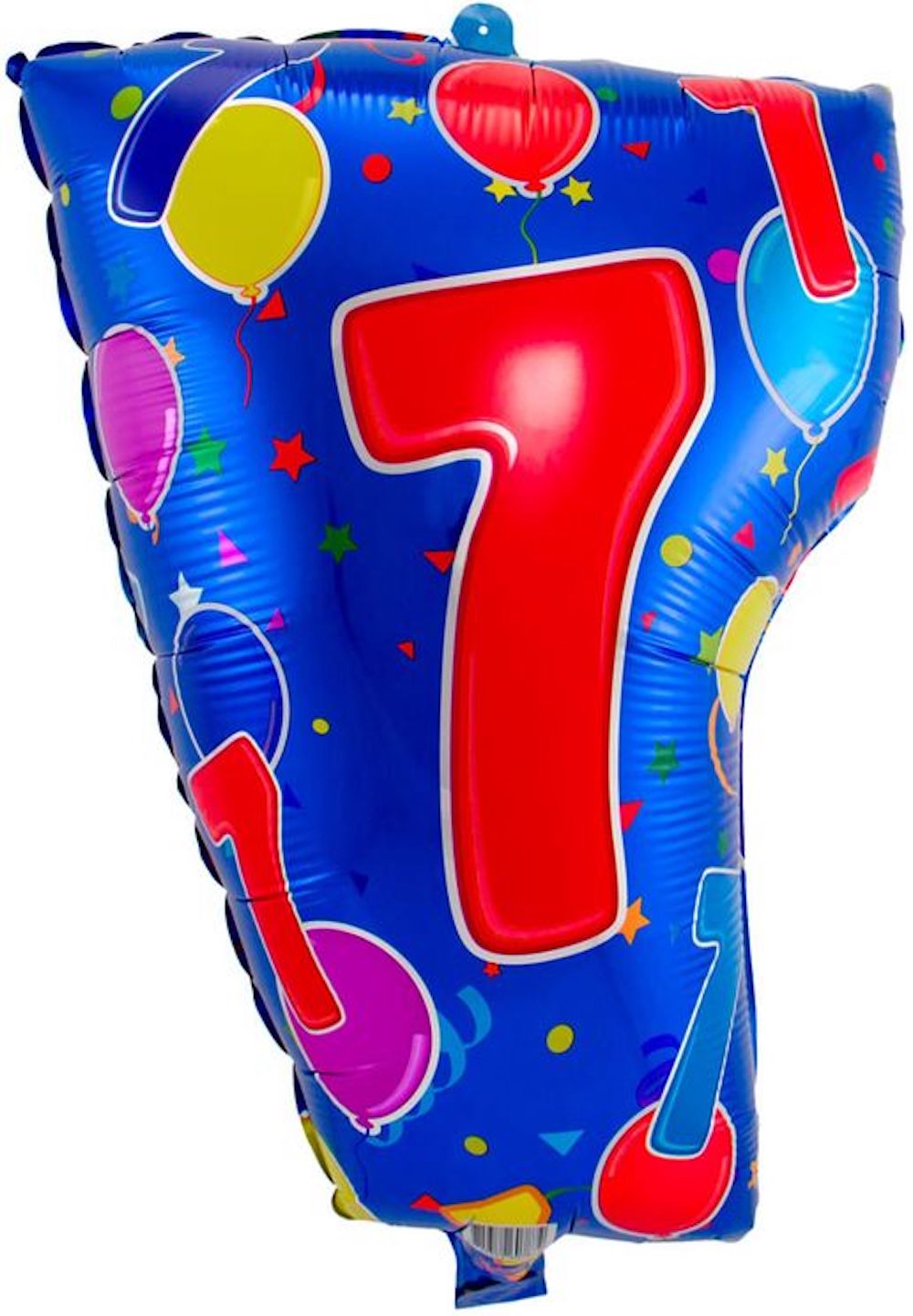Folienballon  Zahl 7  - rot/blau - 56cm