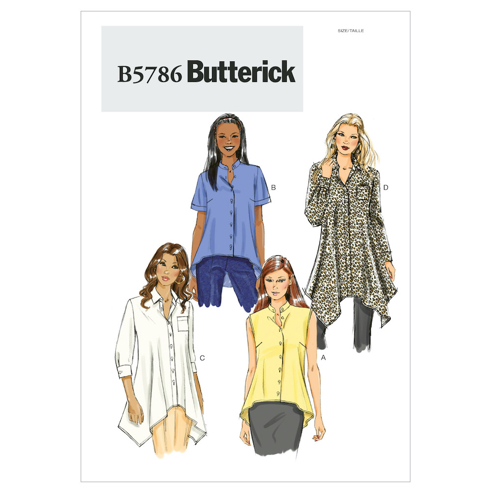 Butterick® Papierschnittmuster  verschiedene Blusenformen  Damen B5786