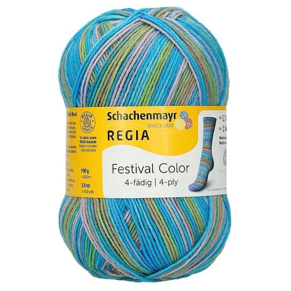 Sockenwolle Regia Festival Color - 4-fädig, 420m/100g, Col.02880