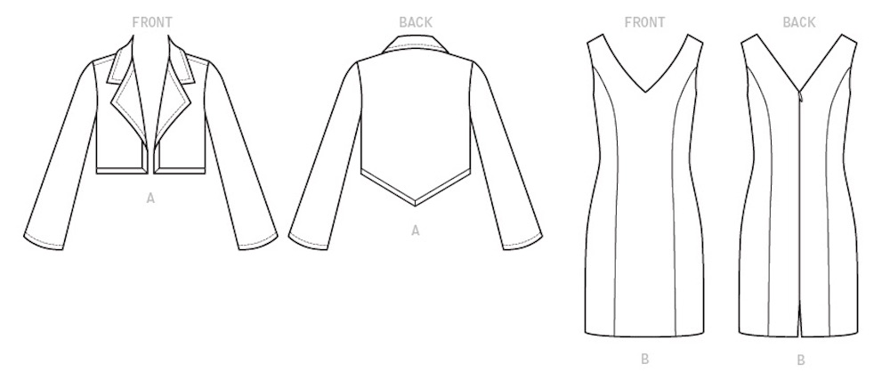 Vogue® Patterns Papierschnittmuster Damen Kostüm mit Jacke V1536