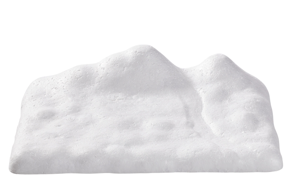 Landschaft aus Styropor mit Schnee, klein, 20,5 x 15 x 5,5 cm 