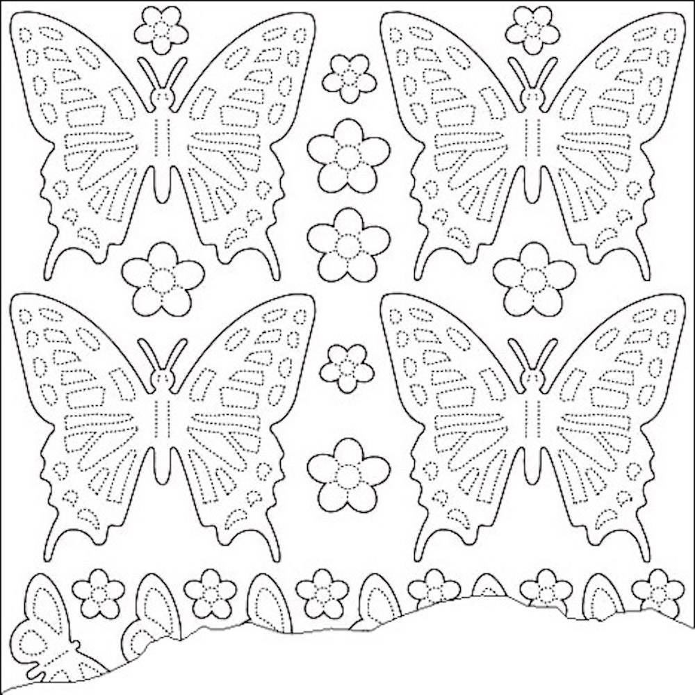 Konturensticker Sticker, Schmetterlinge und Marienkäfer, 10x23cm, 1 Bogen