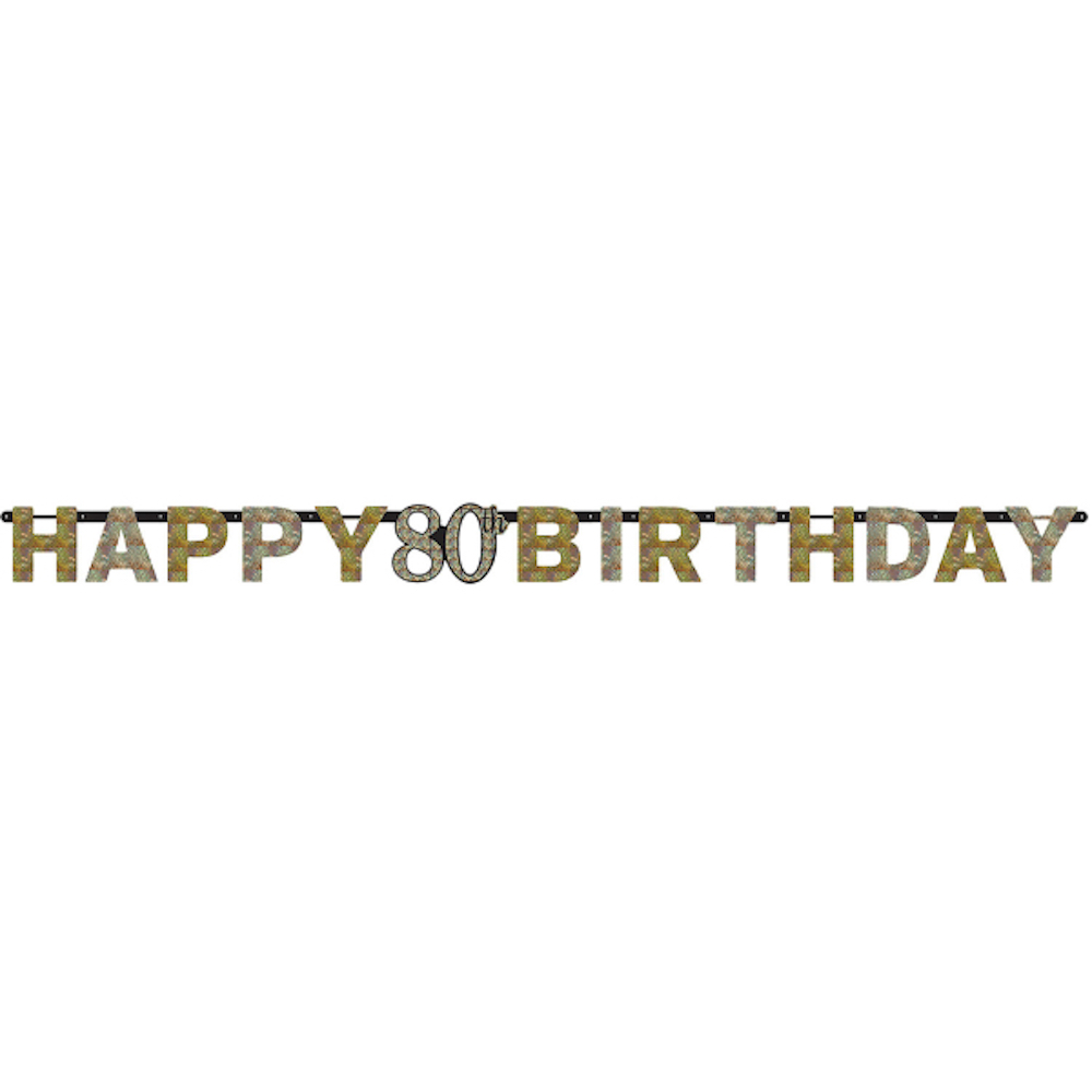 Partykette Sparkling Celebration - Happy Birthday Folie 213 x 16,2 cm 