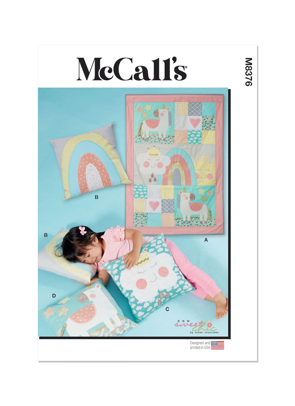 McCall's® Papierschnittmuster Quilt Decke & Kissen Rainbow  M8376 OS(One Size)