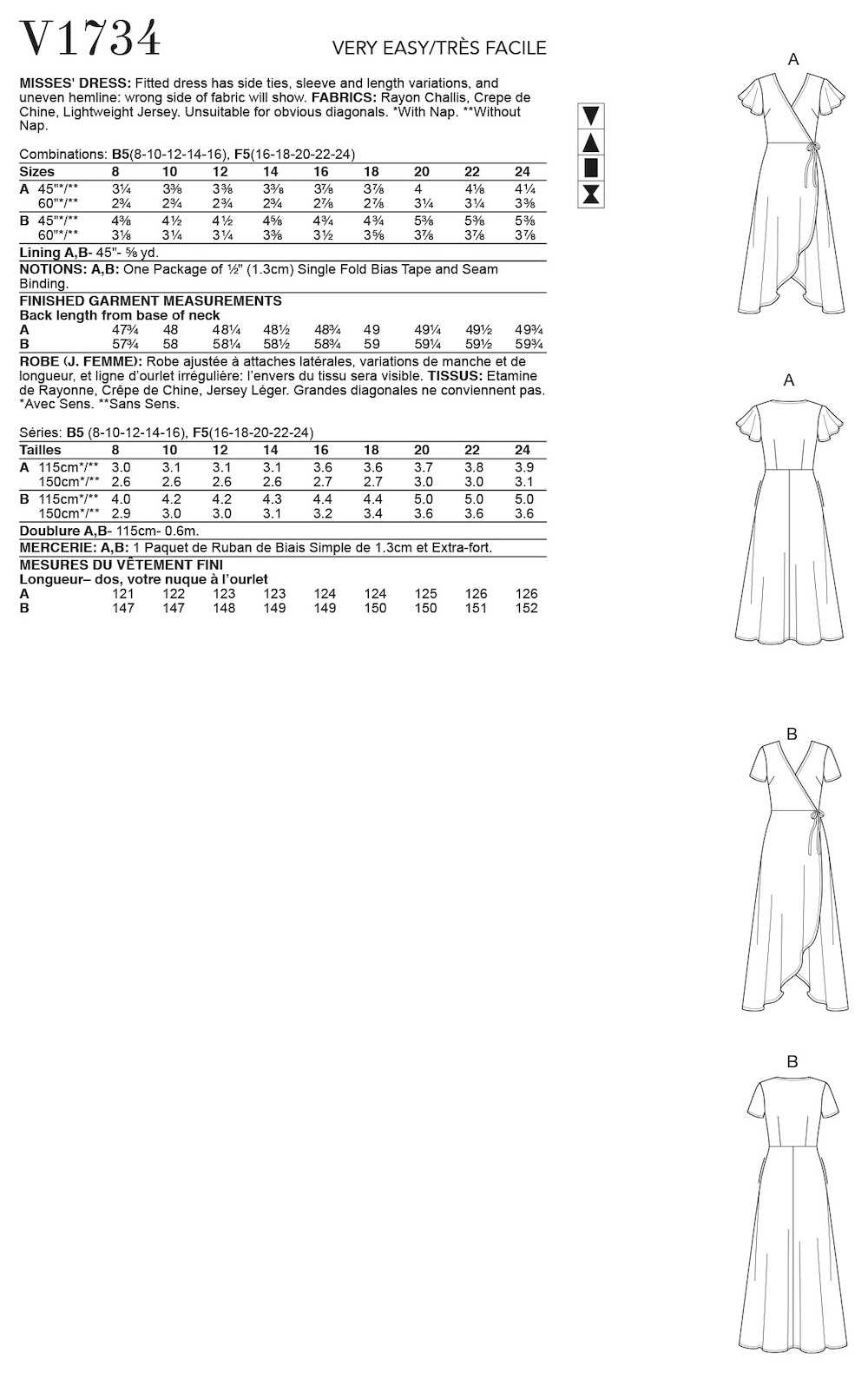 Vogue® Patterns Papierschnittmuster Damen - Kleid - V1734