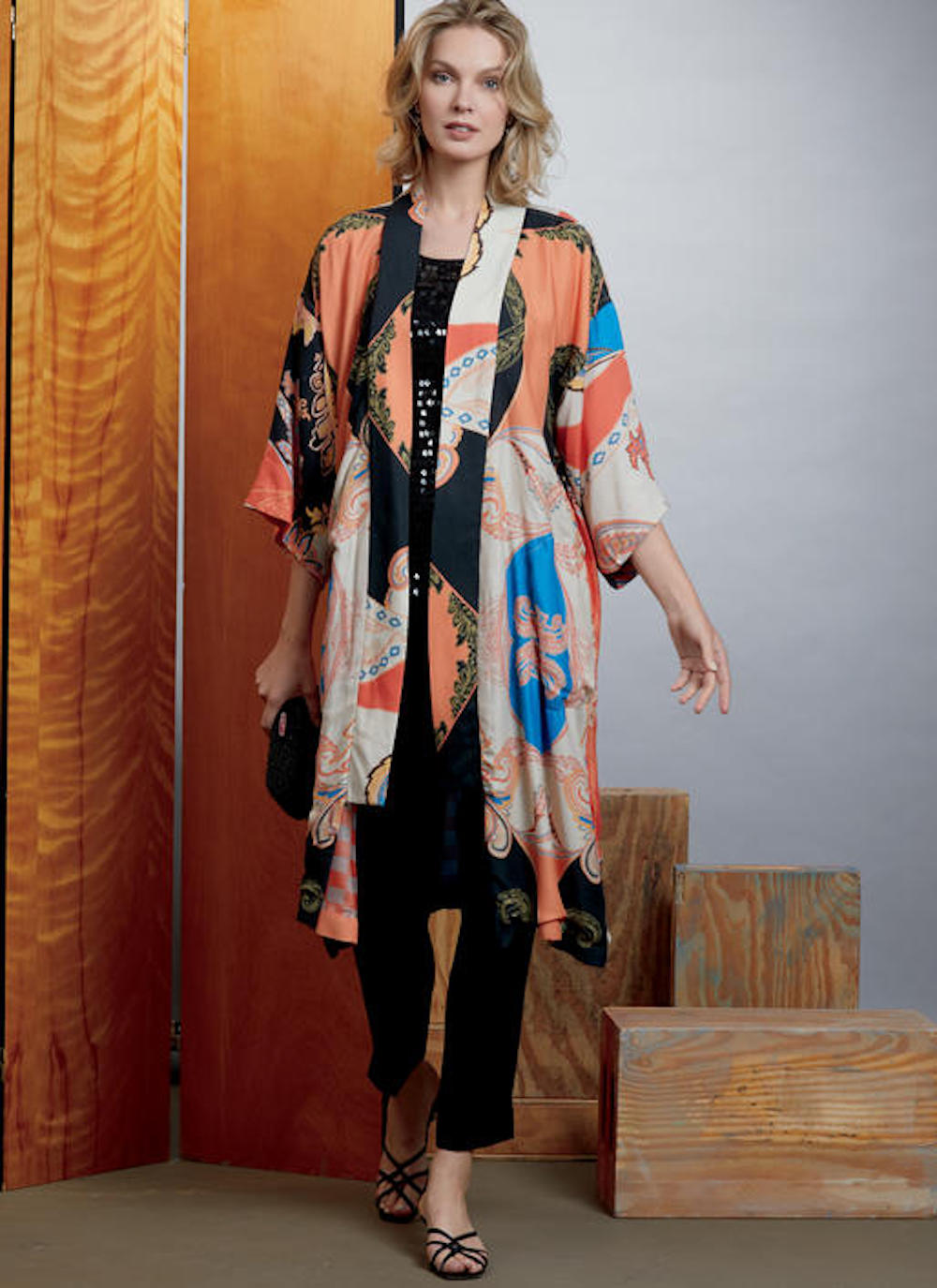 Vogue® Patterns Papierschnittmuster Kimono V1610, Größe OSZ (Sandra Betzina)