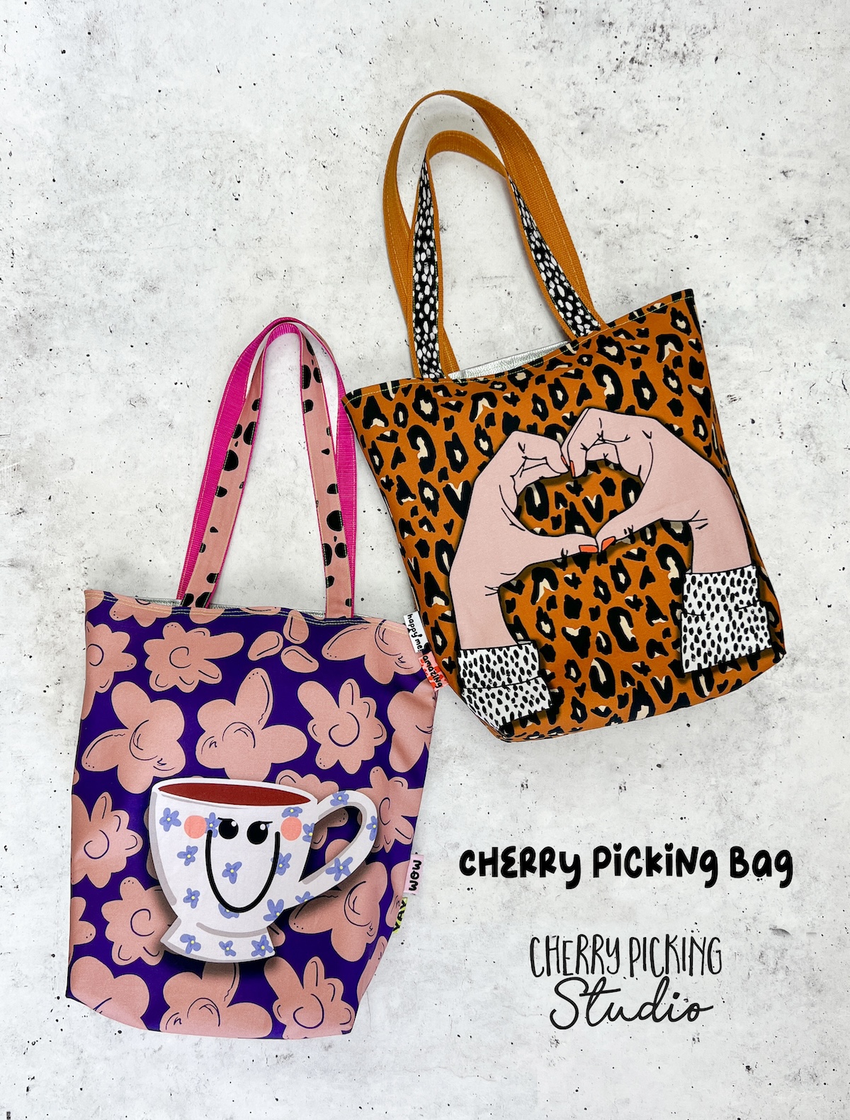 DIY Panel - Bag by Cherry Picking - Leo-Motiv und Tasse 