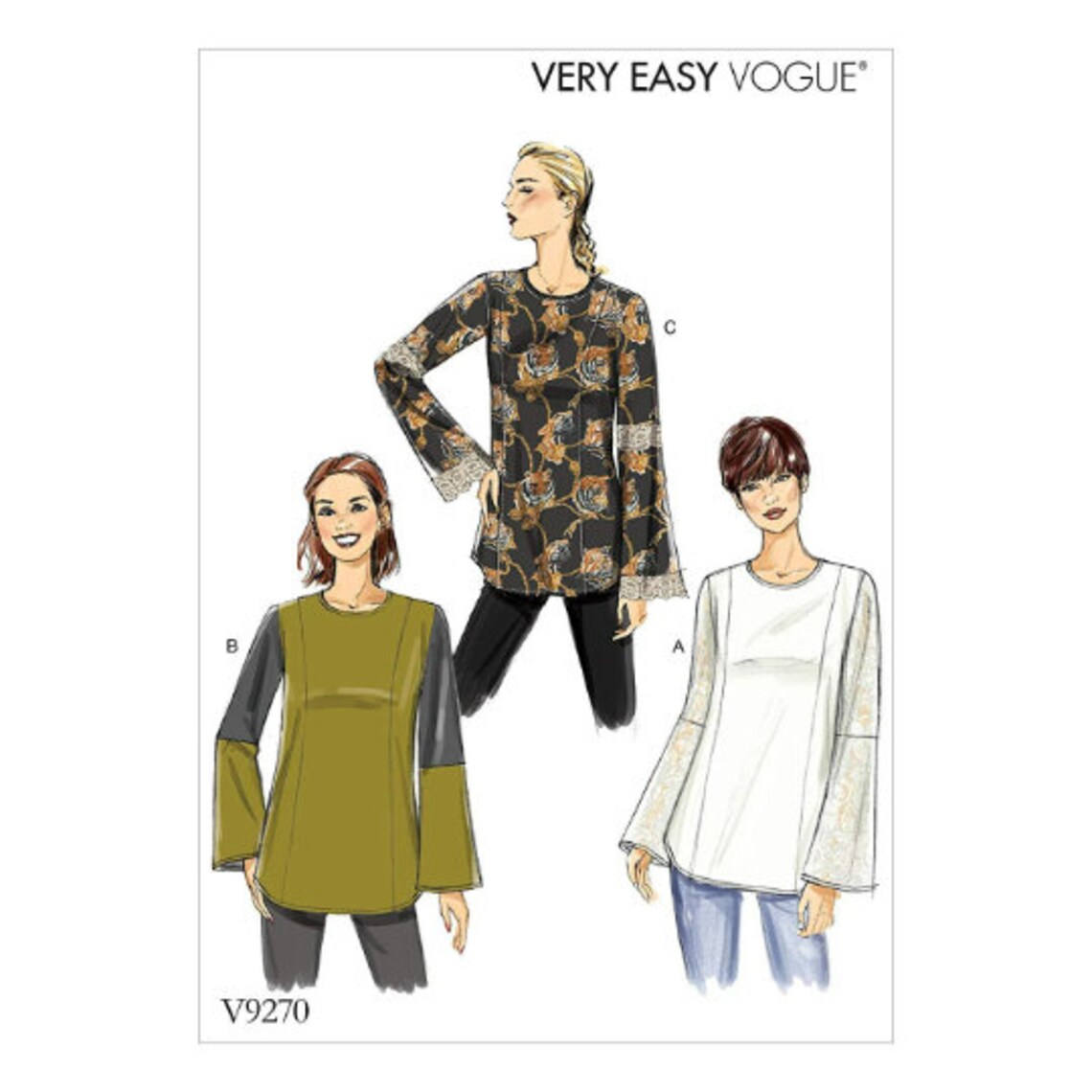 Vogue® Patterns Papierschnittmuster Tunika V99270, Größe A5