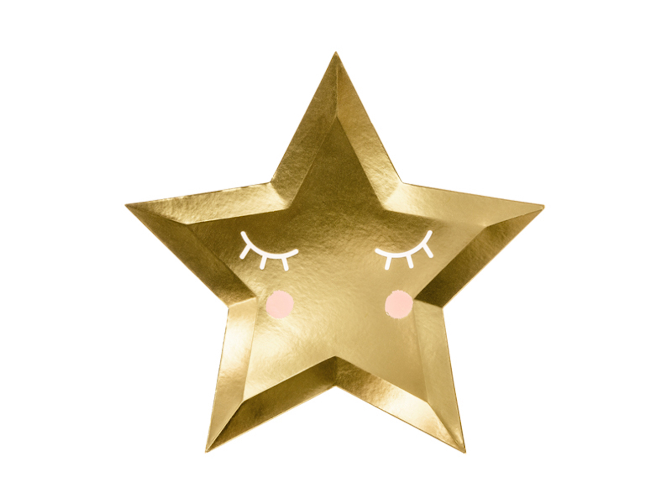 6 Pappteller Trend - Ø 27cm - Little Star, kleiner Stern, gold