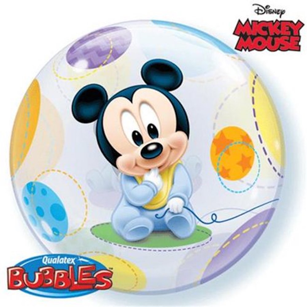 Folienballon Bubble - Baby Boy Mickey - 56cm
