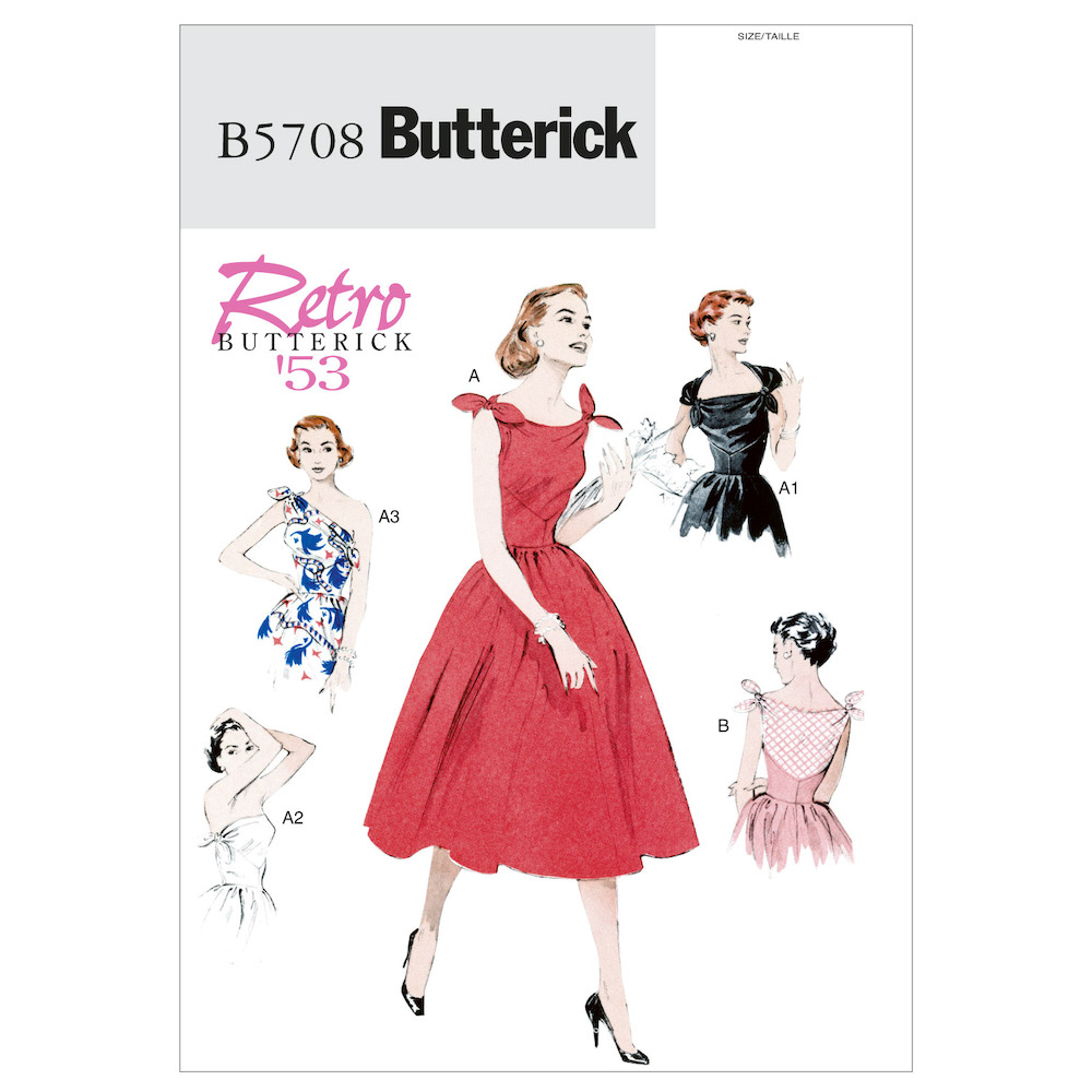 Butterick® Papierschnittmuster Retro '53 Kleid Damen B5708