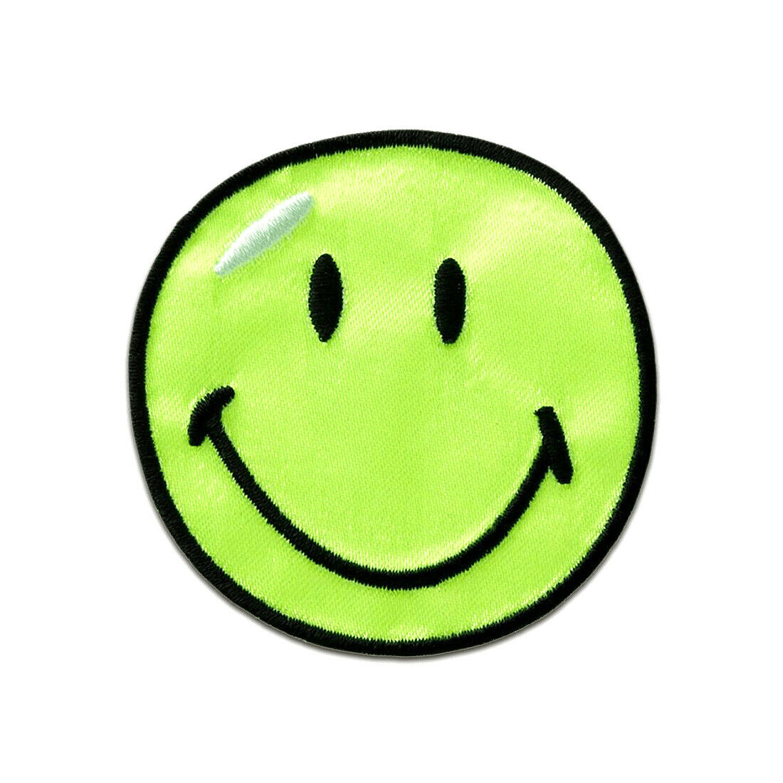 Applikation - aufbügelbar  Smiley© neongrün transparent, ca.120 mm, 1 Stck.   