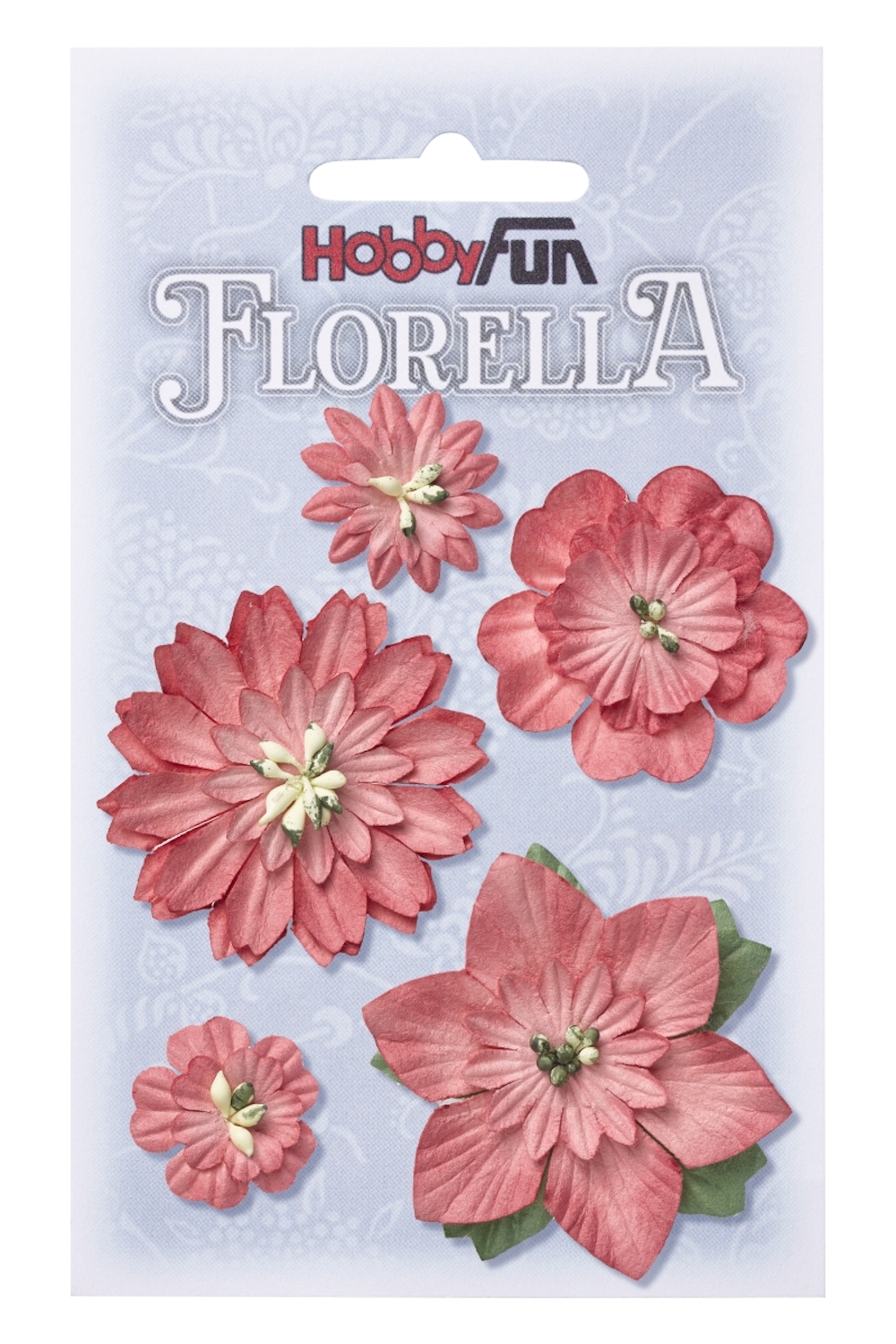 FLORELLA Blüten aus Maulbeer Papier 2 - 5 cm  hortensie, 5 Stck.