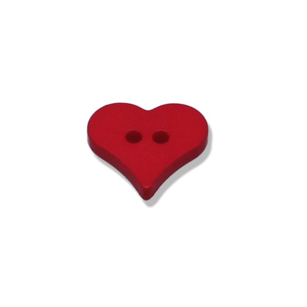 Kunststoffknopf Herz, 2 Loch , 1 Stück