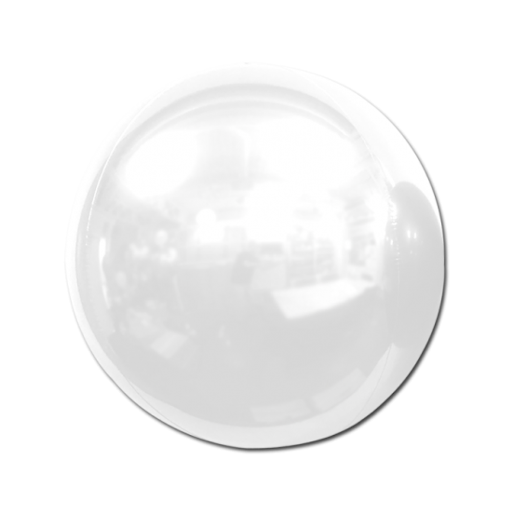 Folienballon Kugel, Weiß, Spiegeleffekt