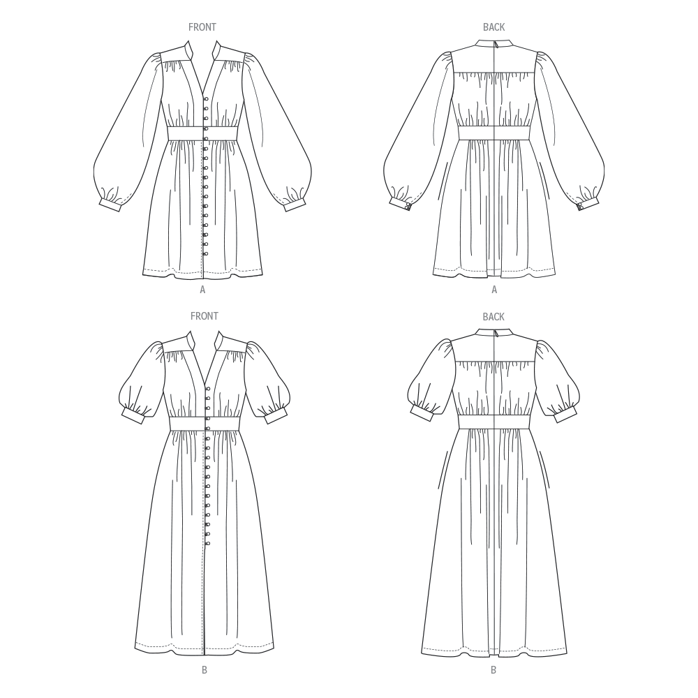 Vogue® Patterns Papierschnittmuster Damen Kleid mit Raffung V1934