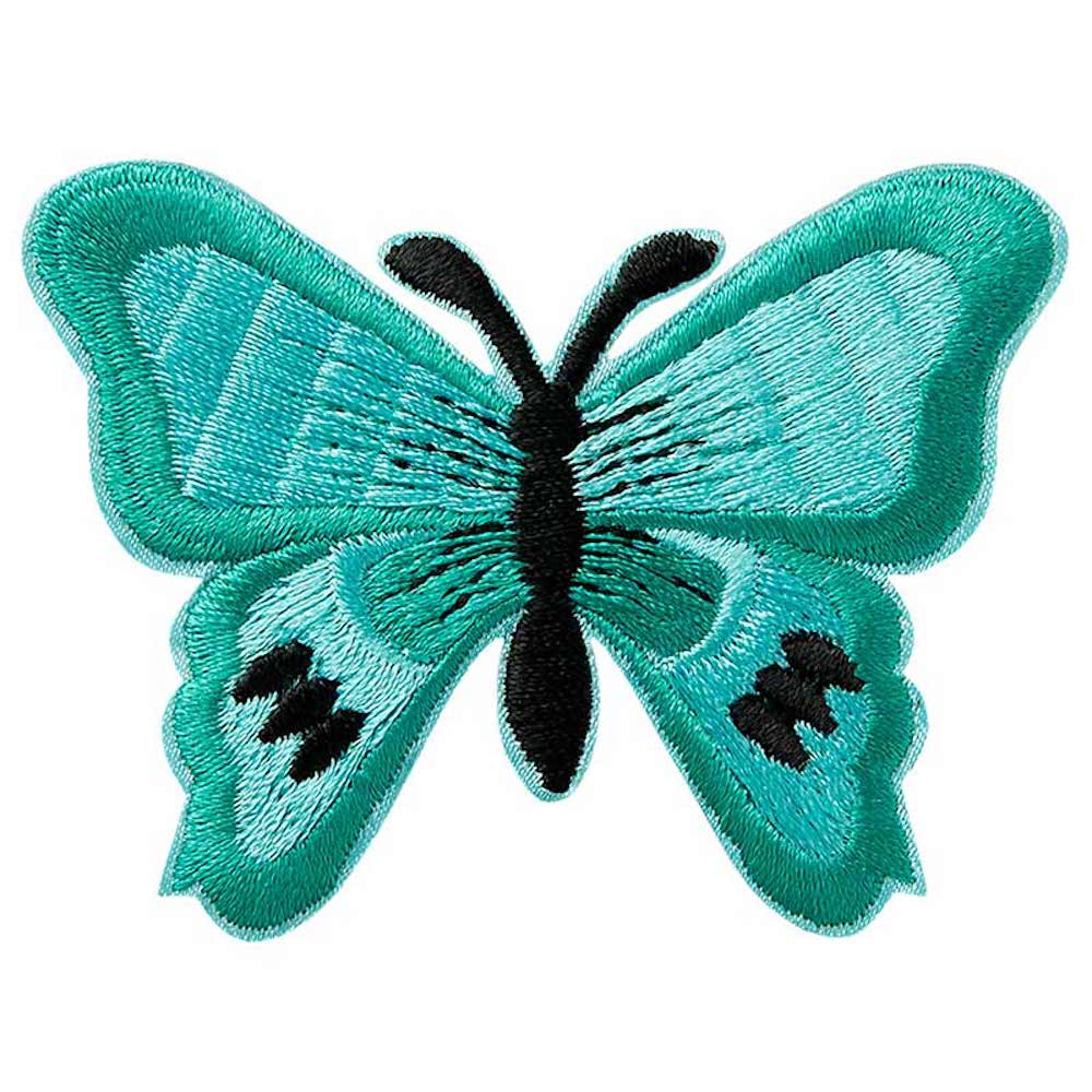 Applikation - aufbügelbar, Schmetterling bunt, 7,5x5,5cm, 1 Stück