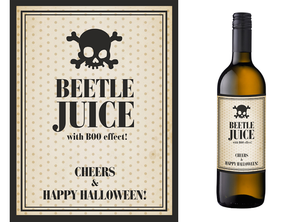 Flaschen Label - Beetle Juice - 9,5x12,5cm - 10 Stück